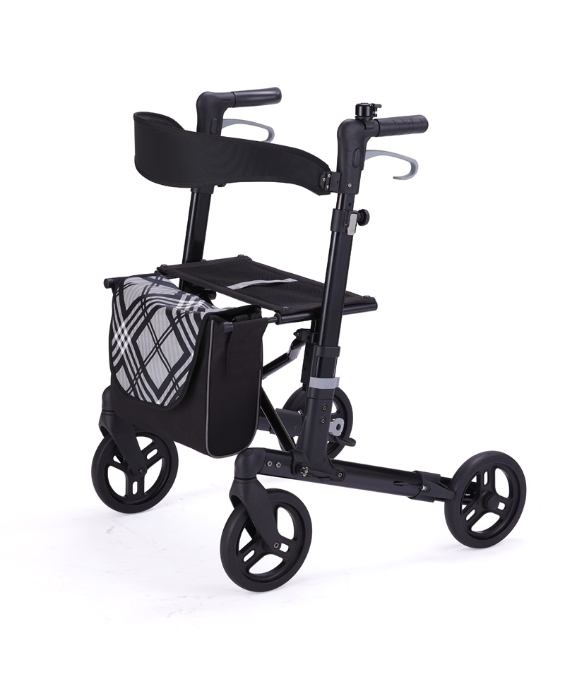 Rollator With Double Folding & Seat Height Adjustable